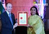 Swearing Ceremony of Actress Suhasini Maniratnam as the Honorary Consul of the Grand Duchy of Luxembourg